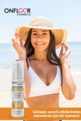 Onfloor Güneş Kremi SPF 50+ 100 ml – Tinted, Cilt Tonu Eşitleyici, Yüksek UVA + UVB Koruma