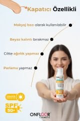 Onfloor Güneş Kremi SPF 50+ 100 ml – Tinted, Cilt Tonu Eşitleyici, Yüksek UVA + UVB Koruma