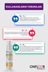 Onfloor Güneş Kremi SPF 50+ 100 ml – Tinted, Cilt Tonu Eşitleyici, Yüksek UVA + UVB Koruma