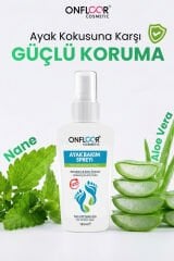 Onfloor Ayak Kokusu Giderici Sprey 125 ml – Ferahlatıcı, Rahatlatıcı, Aloe Vera ve Nane Özlü