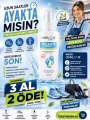 Onfloor Ayak Kokusu Giderici Sprey 125 ml – Ferahlatıcı, Rahatlatıcı, Aloe Vera ve Nane Özlü